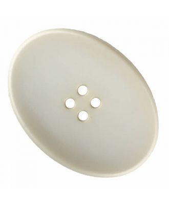 ovaler Polyamidknopf mit vier Löchern - Größe: 30mm - Farbe: beige - Art.Nr. 345840