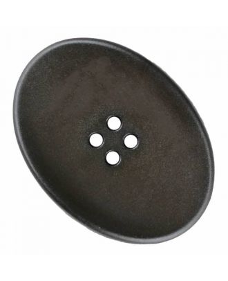 polyamide button oval with four  holes - Size: 38mm - Color: brown - Art.No. 375828