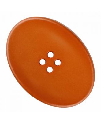 polyamide button oval with four  holes - Size: 38mm - Color: brown - Art.No. 375829