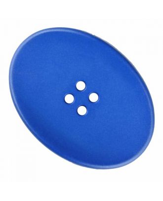 polyamide button oval with four  holes - Size: 38mm - Color: blue - Art.No. 375830