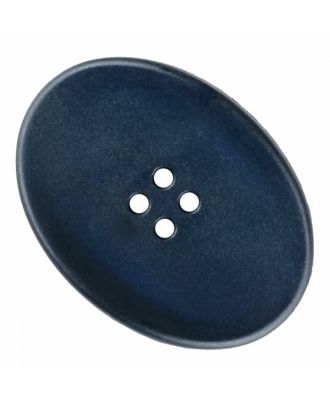 polyamide button oval with four  holes - Size: 38mm - Color: blue - Art.No. 375831