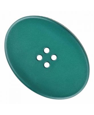 polyamide button oval with four  holes - Size: 38mm - Color: green - Art.No. 375834