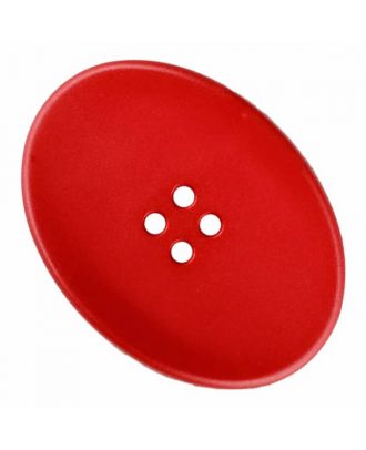 polyamide button oval with four  holes - Size: 38mm - Color: red - Art.No. 375836