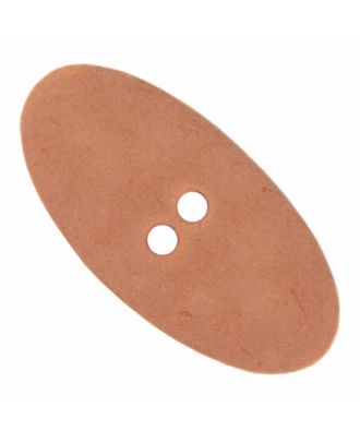 oval-shaped polyamide button vintage look, two holes - Size: 55mm - Color: brown - Art.No. 455803