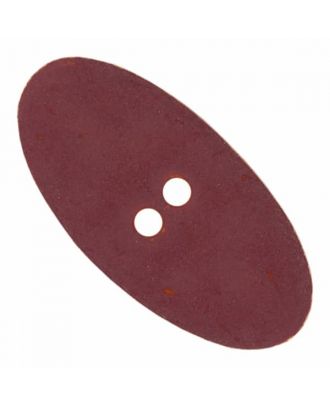 ovaler Polyamidknopf im Vintage Look mit zwei Löchern - Größe: 55mm - Farbe: weinrot - Art.Nr. 455809