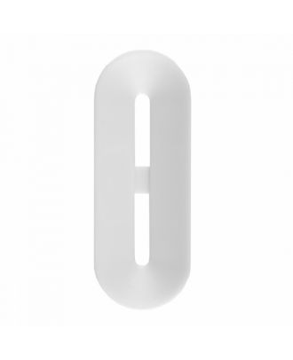 Polyamidknopf Knebelform 2 Löcher - Größe: 40mm - Farbe: reinweiß - Art.-Nr.: 400284