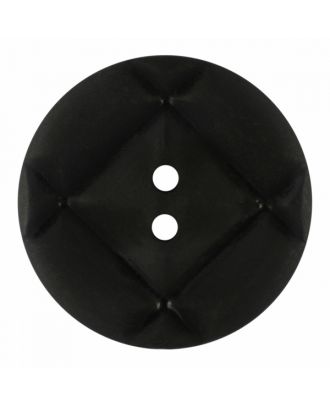 Plexiglasknopf rund mit matter Oberfläche und 2 Löchern - Größe: 23mm - Farbe: schwarz - Art.-Nr.: 341382