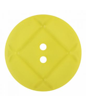 acrylic glass button round shape with matt surface and 2 holes - Size: 18mm - Color: yellow - Art.-Nr.: 316834