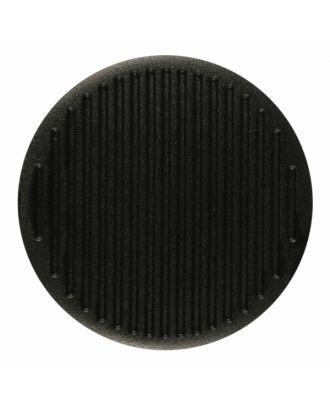 polyamide button round shape with fine structure on the surface and shank - Size: 20mm - Color: black - Art.-Nr.: 311094