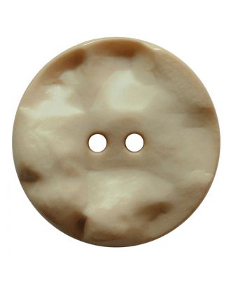 Polyamidknopf rund mit hügeliger Oberfläche und 2 Löchern - Größe:  25mm - Farbe: beige - ArtNr.: 347812