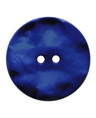 Polyamidknopf rund mit hügeliger Oberfläche und 2 Löchern - Größe:  30mm - Farbe: blau - ArtNr.: 387815