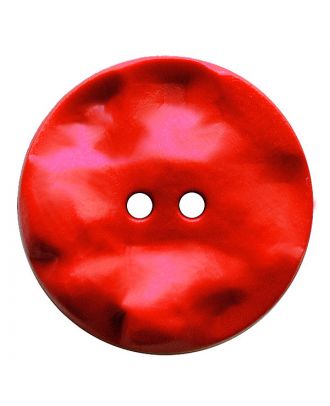 Polyamidknopf rund mit hügeliger Oberfläche und 2 Löchern - Größe:  20mm - Farbe: rot - ArtNr.: 317821
