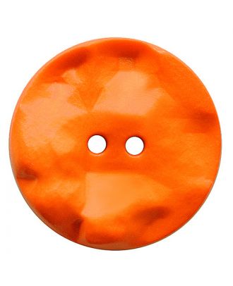 Polyamidknopf rund mit hügeliger Oberfläche und 2 Löchern - Größe:  30mm - Farbe: orange - ArtNr.: 387823