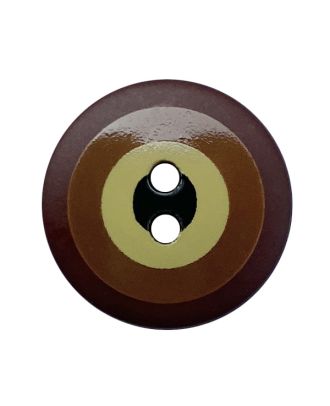Kaffe Fassett Knopf Polyamid, rund, bedruckt und mit 2 Löchern - Größe:  20mm - Farbe: braun - ArtNr.: 301043