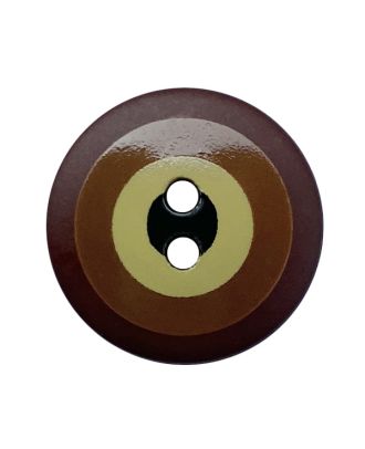 Kaffe Fassett button polyamide round shape printed with 2 holes - Size: 15mm - Color: brown - Art.No.: 261489