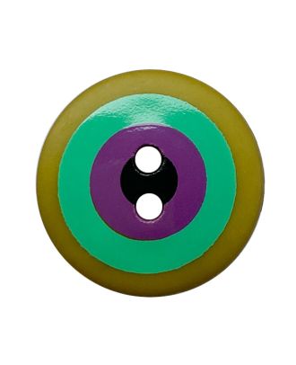 Kaffe Fassett button polyamide round shape printed with 2 holes - Size: 15mm - Color: green - Art.No.: 261490