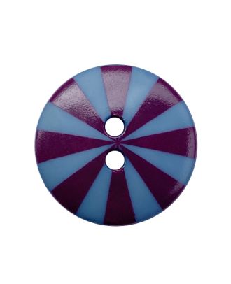 Kaffe Fassett Knopf Polyamid, rund, bedruckt und mit 2 Löchern - Größe:  15mm - Farbe: blau - ArtNr.: 261491
