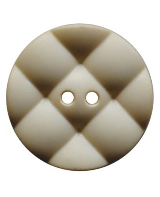 polyamide button round with pillow-shaped surface and 2 holes - Size: 18mm - Color: hellbeige - Art.No.: 317837