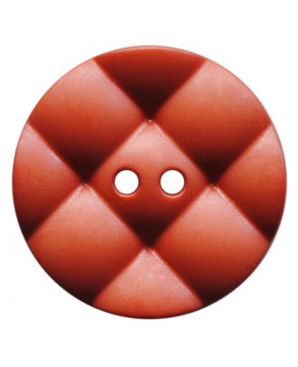 polyamide button round with pillow-shaped surface and 2 holes - Size: 18mm - Color: terrakotta - Art.No.: 317838