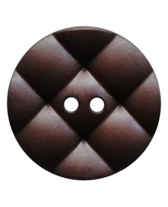 polyamide button round with pillow-shaped surface and 2 holes - Size: 18mm - Color: dunkelbraun - Art.No.: 317839