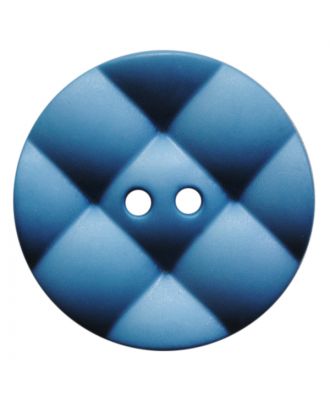 polyamide button round with pillow-shaped surface and 2 holes - Size: 18mm - Color: rauchblau - Art.No.: 317840