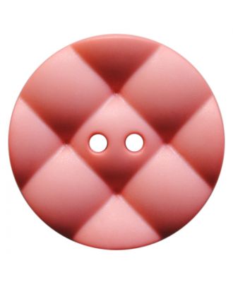 Polyamidknopf rund mit kissenförmiger Oberfläche und 2 Löchern - Größe:  23mm - Farbe: rosa - ArtNr.: 347845