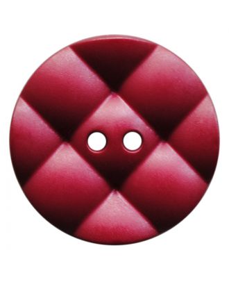 polyamide button round with pillow-shaped surface and 2 holes - Size: 18mm - Color: weinrot - Art.No.: 317847