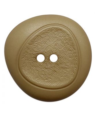 Polyamidknopf mit feiner Struktur und 2 Löchern - Größe:  18mm - Farbe: beige - ArtNr.: 318821