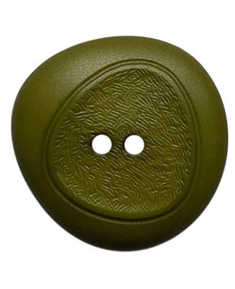 Polyamidknopf mit feiner Struktur und 2 Löchern - Größe:  28mm - Farbe: khaki - ArtNr.: 378806