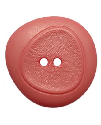 polyamide button with fine structure and 2 holes - Size: 18mm - Color: pink - Art.No.: 318827