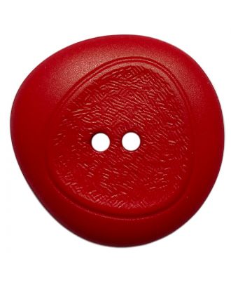 Polyamidknopf mit feiner Struktur und 2 Löchern - Größe:  23mm - Farbe: rot - ArtNr.: 348818