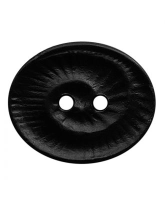 Polyamidknopf oval mit 2 Löchern - Größe:  23mm - Farbe: schwarz - ArtNr.: 341399
