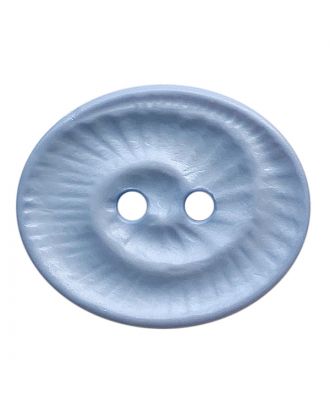Polyamidknopf oval mit 2 Löchern - Größe:  18mm - Farbe: hellblau - ArtNr.: 318831