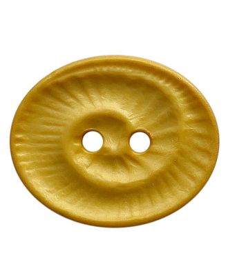 polyamide button oval-shaped with 2 holes - Size: 18mm - Color: gelb - Art.No.: 318838