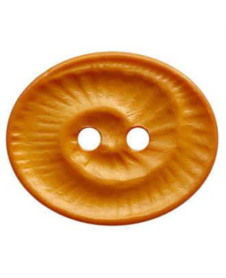 Polyamidknopf oval mit 2 Löchern - Größe:  23mm - Farbe: orange - ArtNr.: 348829