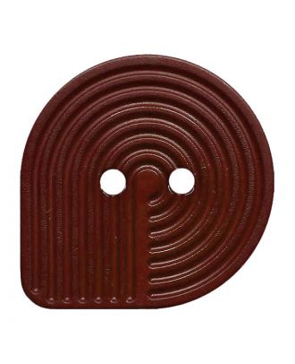 Polyamidknopf oval mit 2 Löchern - Größe:  32mm - Farbe: braun - ArtNr.: 382009