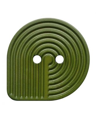 Polyamidknopf oval mit 2 Löchern - Größe:  32mm - Farbe: khaki - ArtNr.: 382012