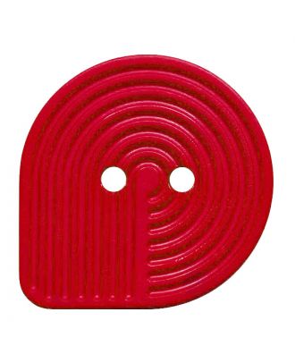 Polyamidknopf oval mit 2 Löchern - Größe:  32mm - Farbe: rot - ArtNr.: 382015