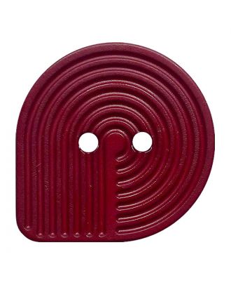 polyamide button oval-shaped with 2 holes - Size: 25mm - Color: weinrot - Art.No.: 342016