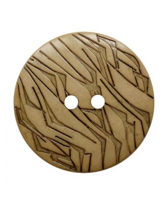 polyamide button round shape with black lacquer and 2 holes - Size: 18mm - Color: beige - Art.No.: 312022