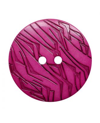 Polyamidknopf rund mit schwarzem Lack und 2 Löchern - Größe:  18mm - Farbe: pink - ArtNr.: 312028