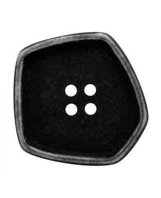 polyamide button square-shaped "vintage look" with 4 holes - Size: 30mm - Color: schwarz - Art.No.: 390311