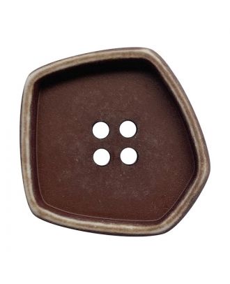 polyamide button square-shaped "vintage look" with 4 holes - Size: 20mm - Color: braun - Art.No.: 332006