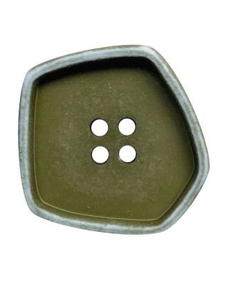 polyamide button square-shaped "vintage look" with 4 holes - Size: 20mm - Color: khaki - Art.No.: 332010