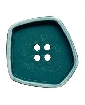 polyamide button square-shaped "vintage look" with 4 holes - Size: 20mm - Color: petrol - Art.No.: 332011