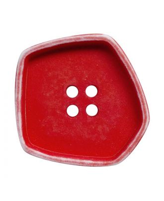 polyamide button square-shaped "vintage look" with 4 holes - Size: 20mm - Color: rot - Art.No.: 332014