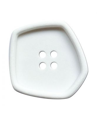 polyamide button square-shaped "vintage look" with 4 holes - Size: 20mm - Color: weiß - Art.No.: 331246