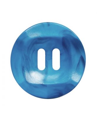 polyamide button round shape marbled with 2 holes - Size: 20mm - Color: blau - Art.No.: 332018