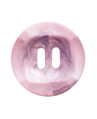 Polyamidknopf rund mamoriert mit 2 Löchern - Größe:  25mm - Farbe: rosa - ArtNr.: 372027