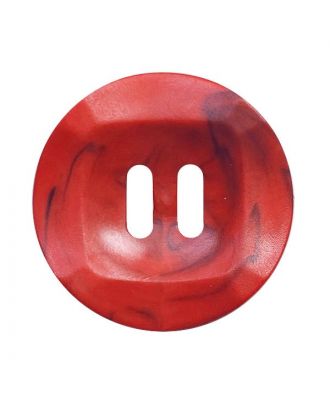 polyamide button round shape marbled with 2 holes - Size: 20mm - Color: rot - Art.No.: 332023